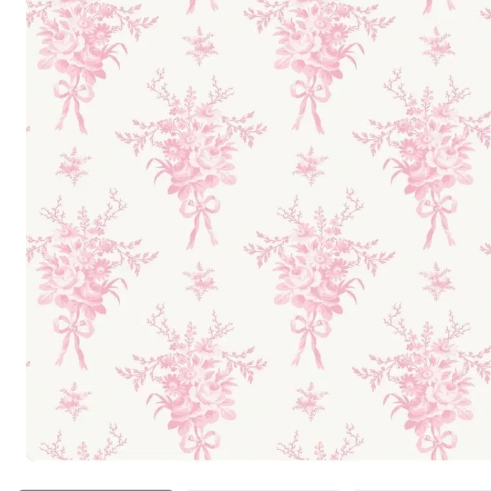 NWT LoveShackFancy Rosie Arrangements Kiss Pink Bouquet Toss Wallpaper
